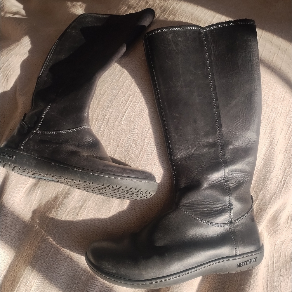 Soft, Tall leather Birkenstock Boots 38 Brown